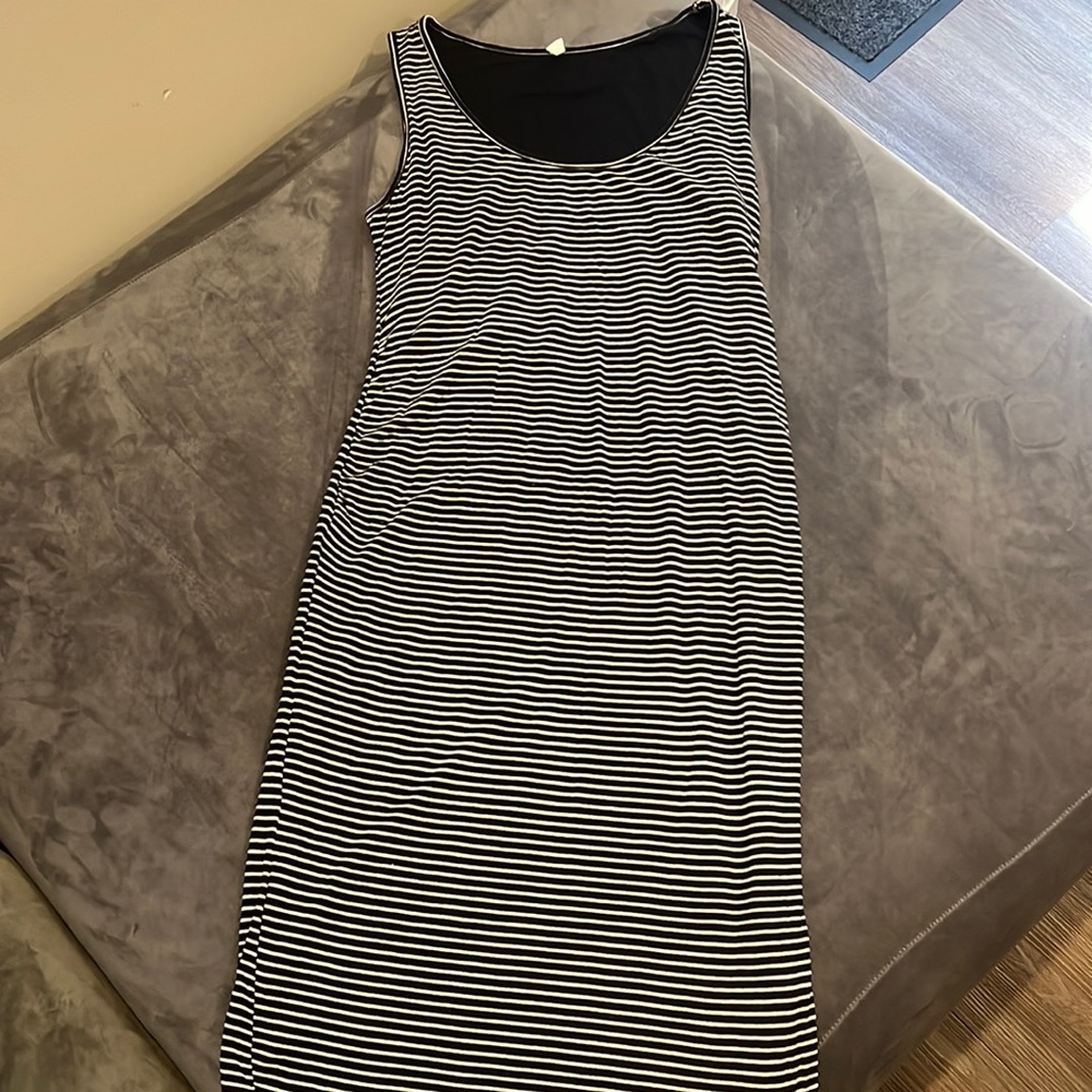Pink blush striped dress